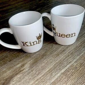 King and Queen jumbo coffee mugs
